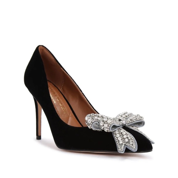 Kurt Geiger London Belgravia Bow Pumps Black - Picture 3 of 17